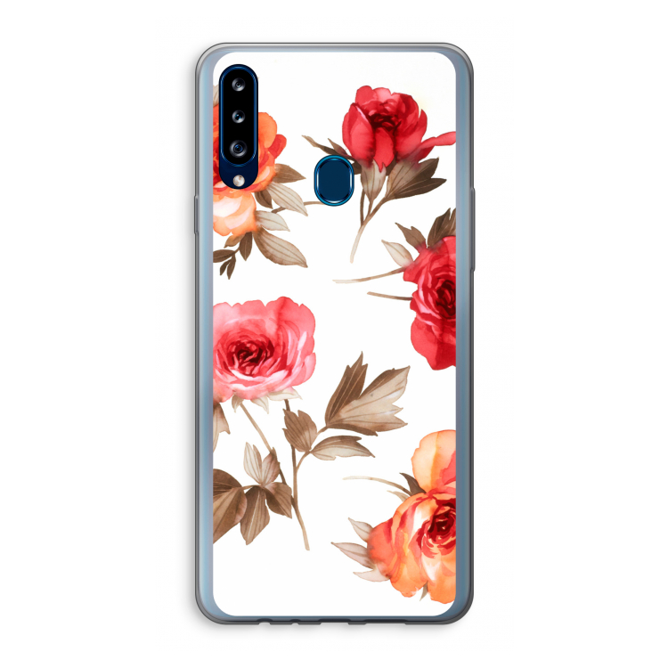 Roosjes: Samsung Galaxy A20s Transparant Hoesje