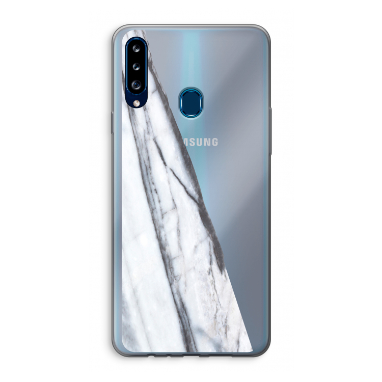 Gestreepte marmer: Samsung Galaxy A20s Transparant Hoesje