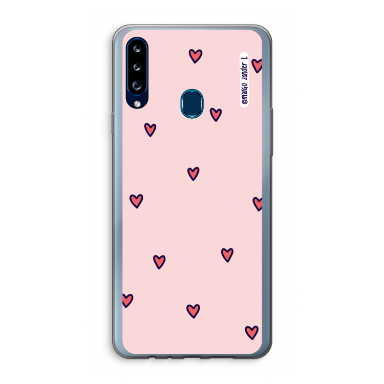 Hartjes: Samsung Galaxy A20s Transparant Hoesje