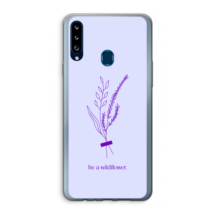 Be a wildflower: Samsung Galaxy A20s Transparant Hoesje