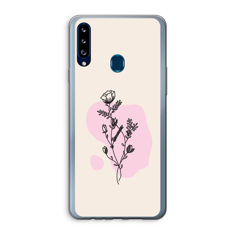 Roses are red: Samsung Galaxy A20s Transparant Hoesje