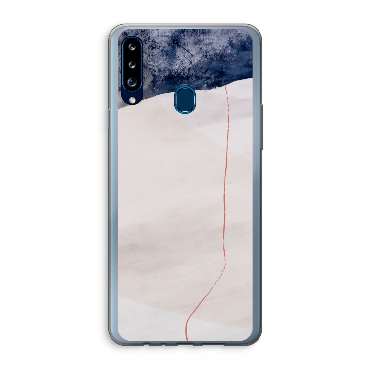 Stone White: Samsung Galaxy A20s Transparant Hoesje