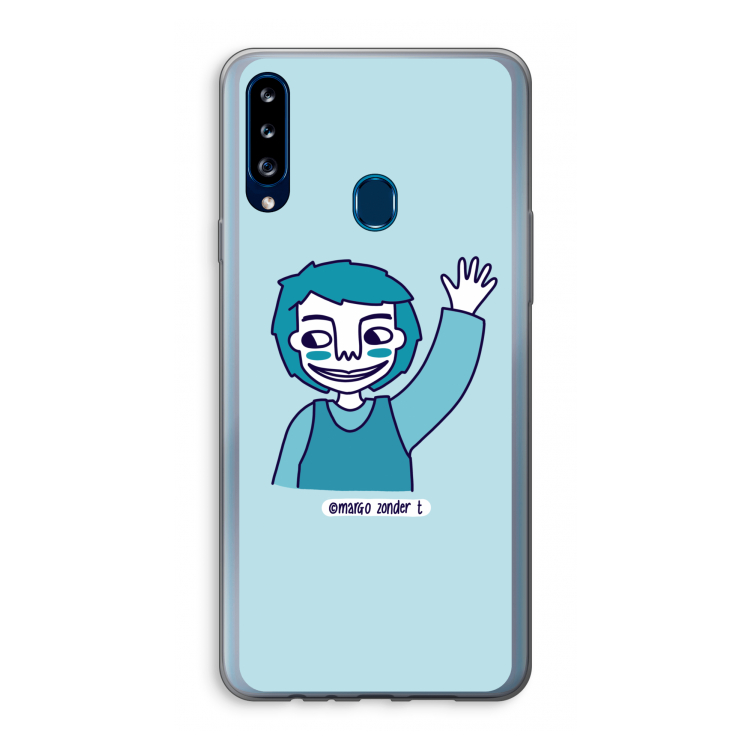 Zwaai: Samsung Galaxy A20s Transparant Hoesje