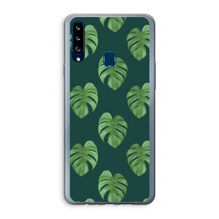 Monstera leaves: Samsung Galaxy A20s Transparant Hoesje