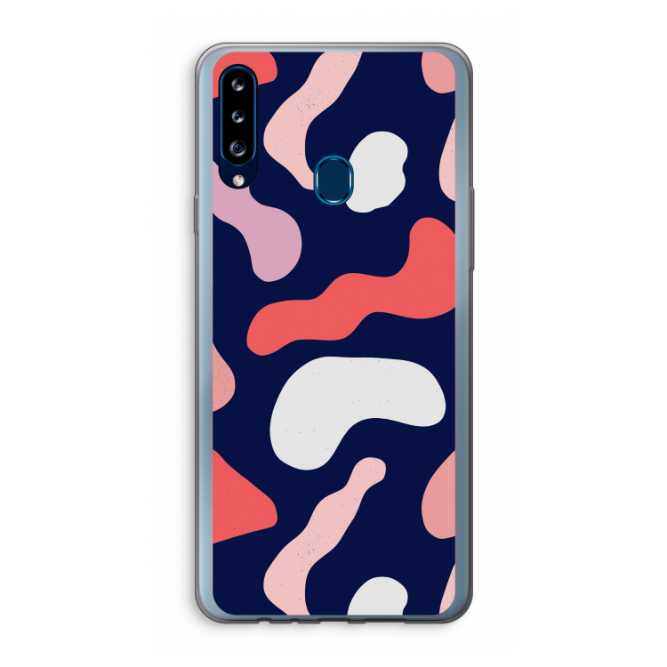 Memphis Shapes Pink: Samsung Galaxy A20s Transparant Hoesje