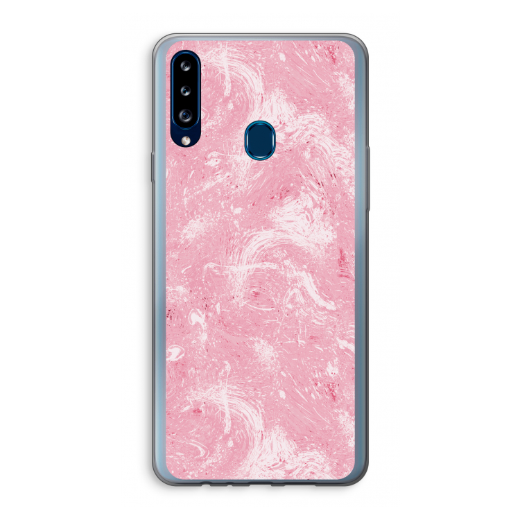 Abstract Painting Pink: Samsung Galaxy A20s Transparant Hoesje