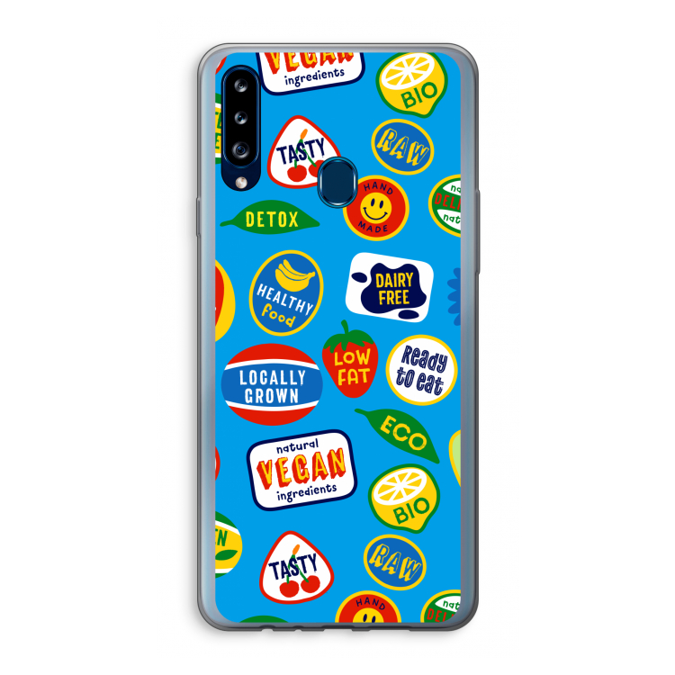 Fruitsticker: Samsung Galaxy A20s Transparant Hoesje
