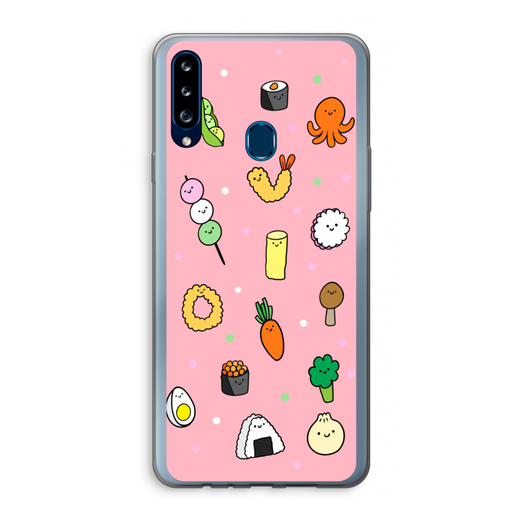 Happy bento friends: Samsung Galaxy A20s Transparant Hoesje