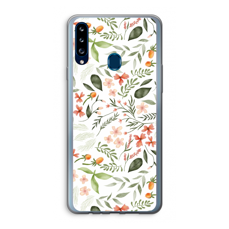 Sweet little flowers: Samsung Galaxy A20s Transparant Hoesje