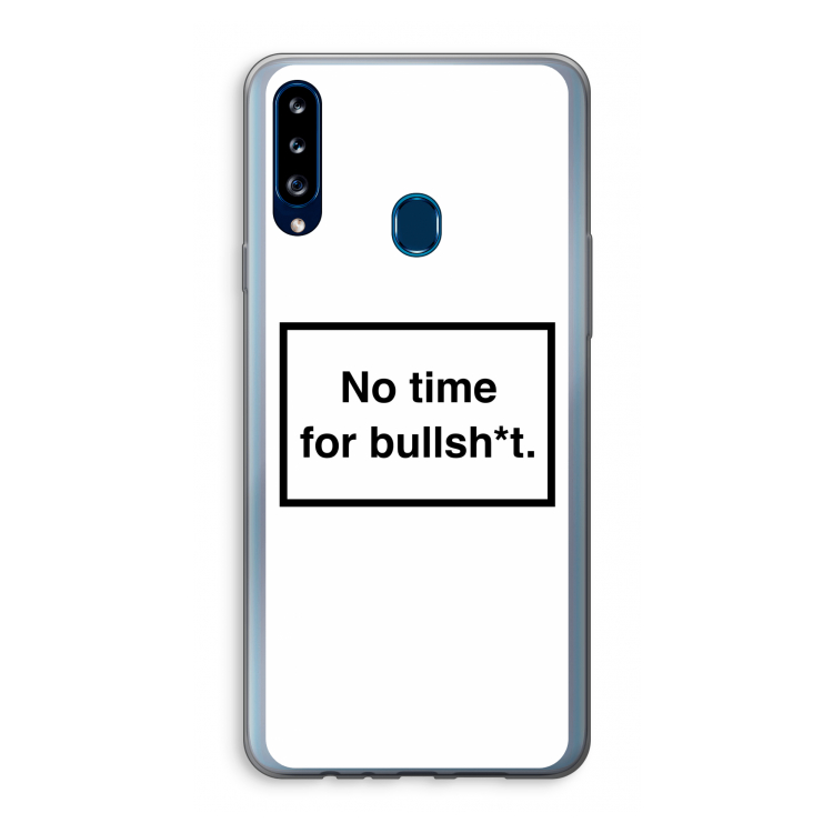 No time: Samsung Galaxy A20s Transparant Hoesje
