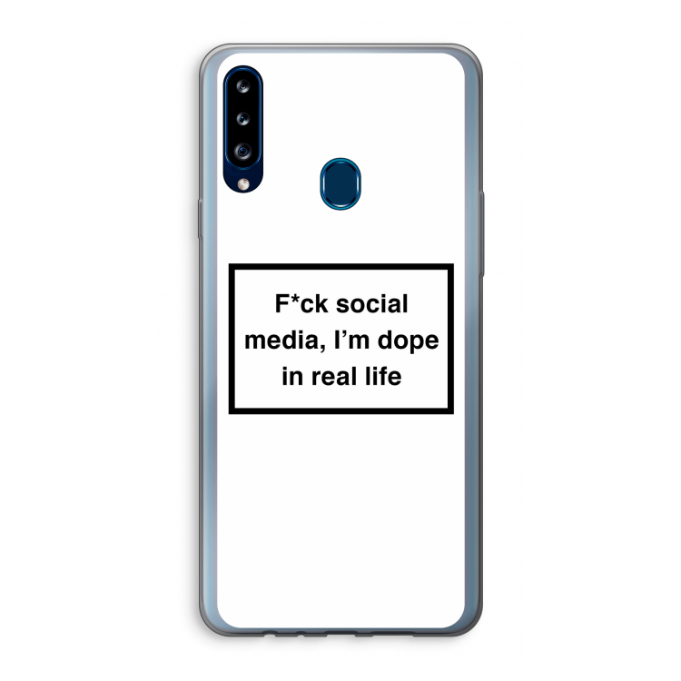 I'm dope: Samsung Galaxy A20s Transparant Hoesje