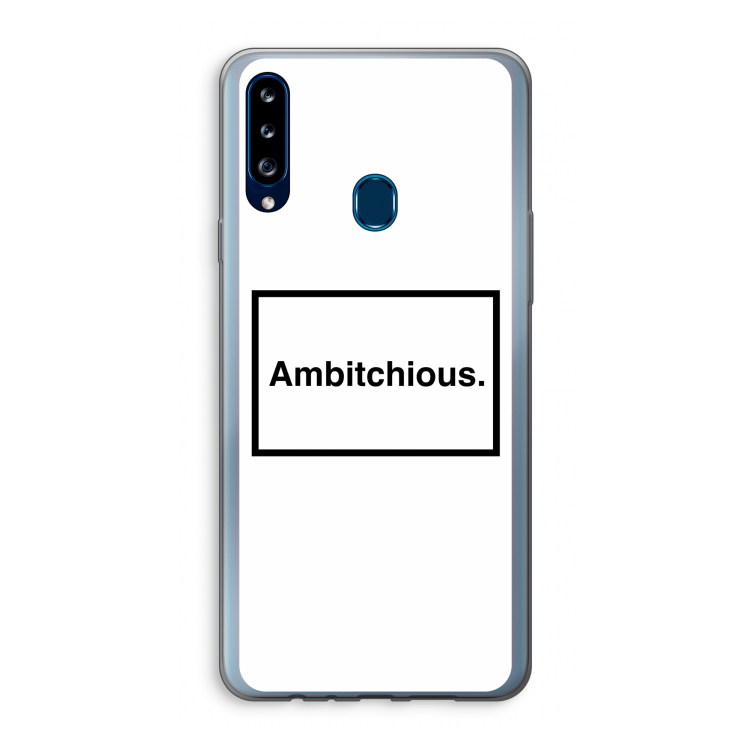Ambitchious: Samsung Galaxy A20s Transparant Hoesje