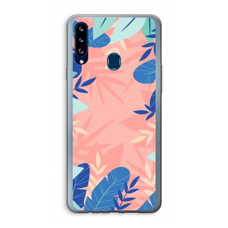 Tropisch: Samsung Galaxy A20s Transparant Hoesje