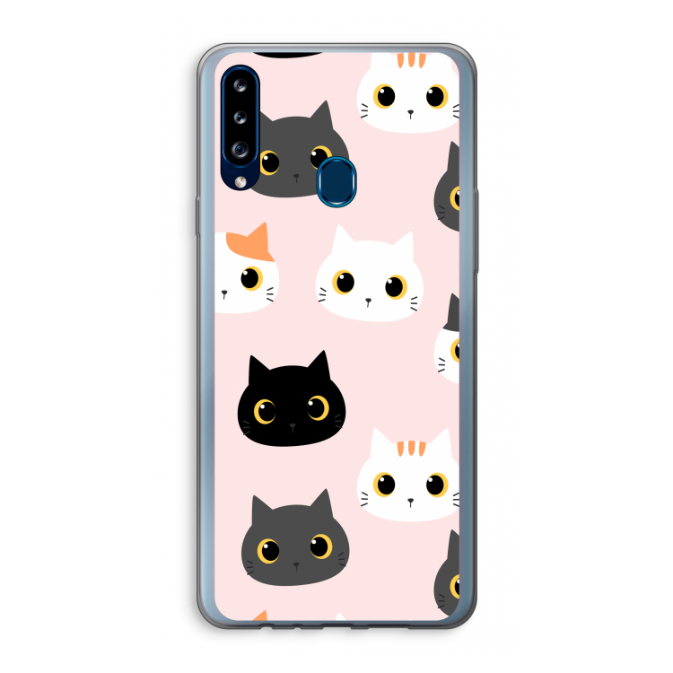 Katten: Samsung Galaxy A20s Transparant Hoesje