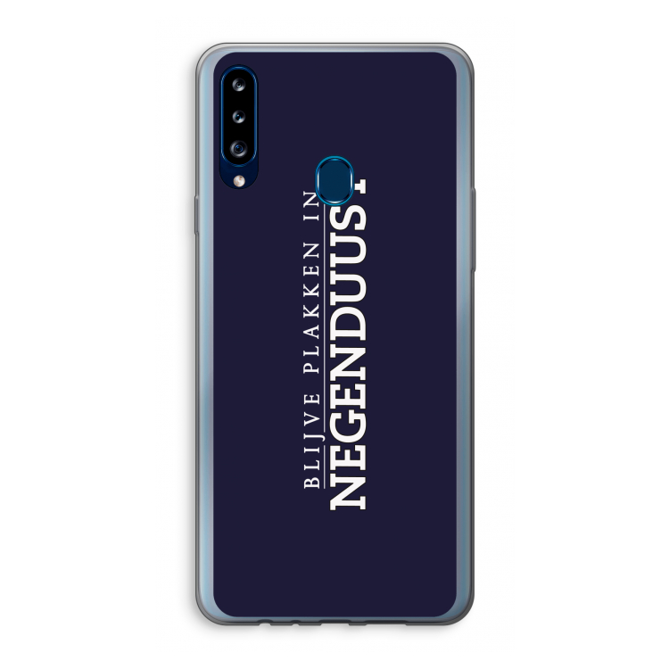 Blijve plakken in Negenduust: Samsung Galaxy A20s Transparant Hoesje
