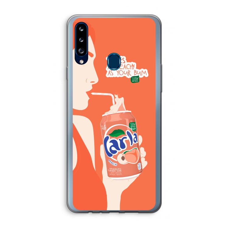 Peach please!: Samsung Galaxy A20s Transparant Hoesje
