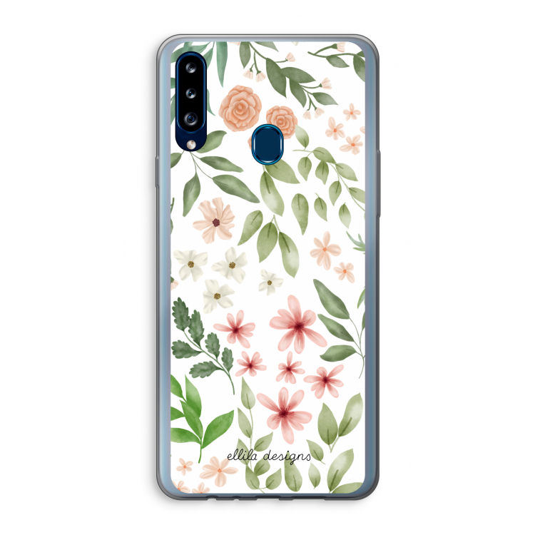 Botanical sweet flower heaven: Samsung Galaxy A20s Transparant Hoesje