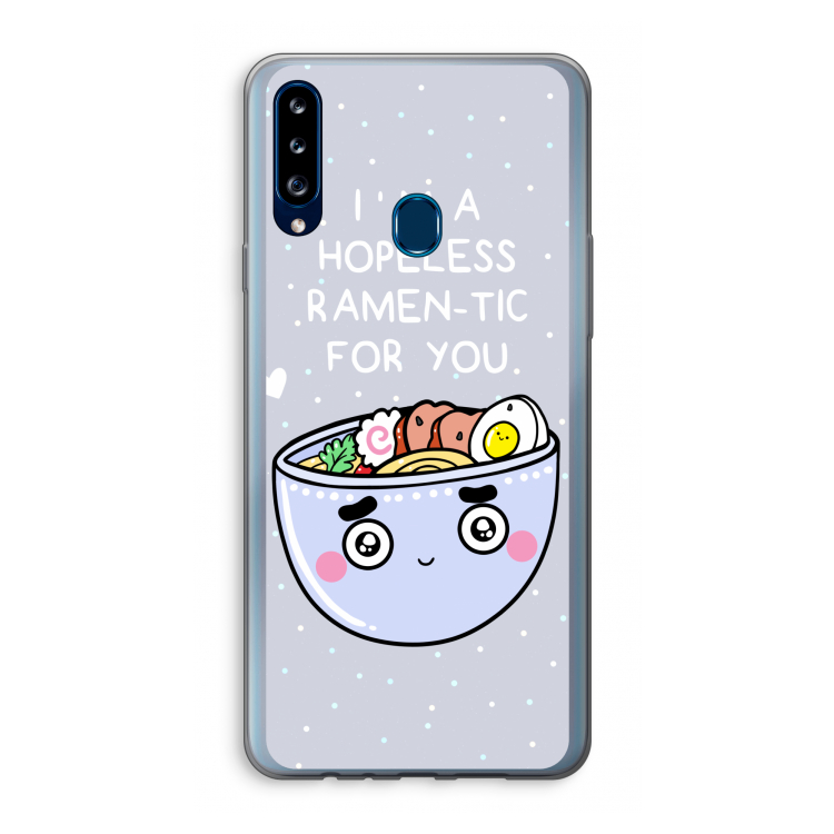 I'm A Hopeless Ramen-Tic For You: Samsung Galaxy A20s Transparant Hoesje