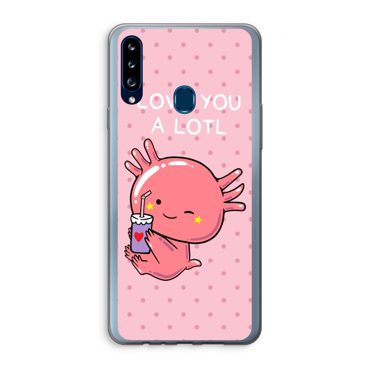Love You A Lotl: Samsung Galaxy A20s Transparant Hoesje