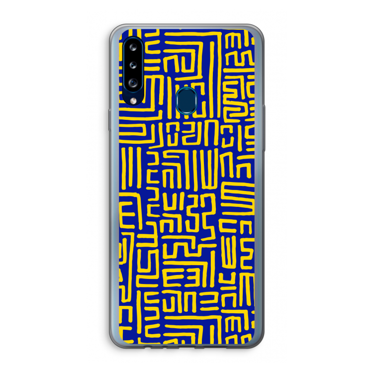 Majorelle Blue Print: Samsung Galaxy A20s Transparant Hoesje
