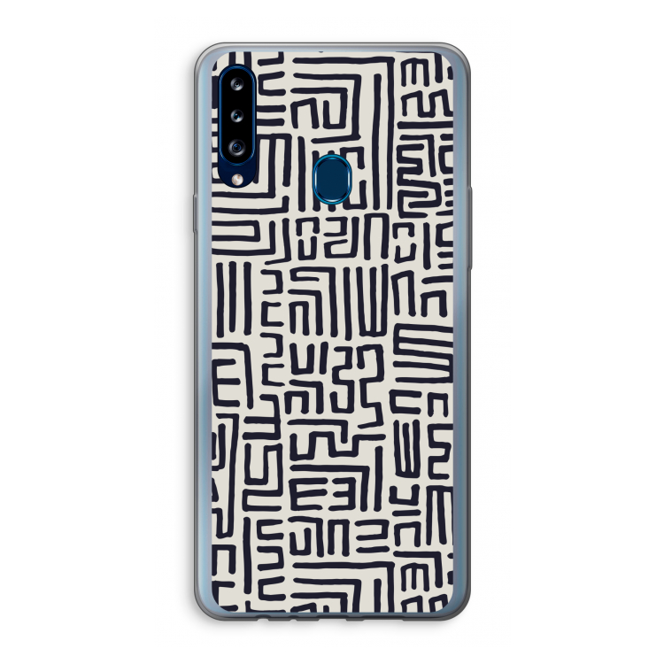 Moroccan Print: Samsung Galaxy A20s Transparant Hoesje