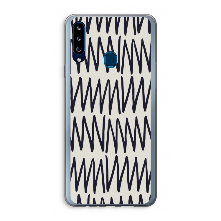 Marrakech Zigzag: Samsung Galaxy A20s Transparant Hoesje