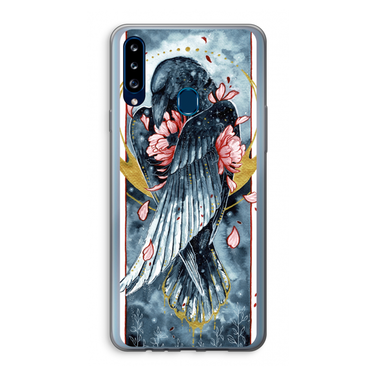 Golden Raven: Samsung Galaxy A20s Transparant Hoesje