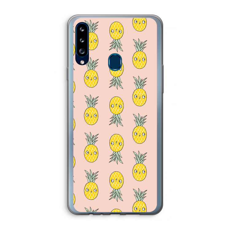 Ananas: Samsung Galaxy A20s Transparant Hoesje