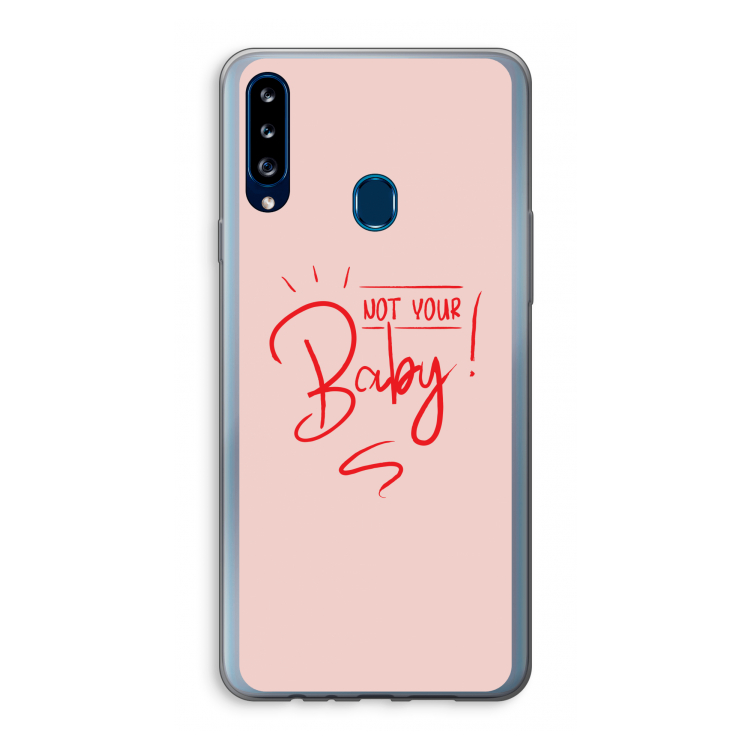 Not Your Baby: Samsung Galaxy A20s Transparant Hoesje