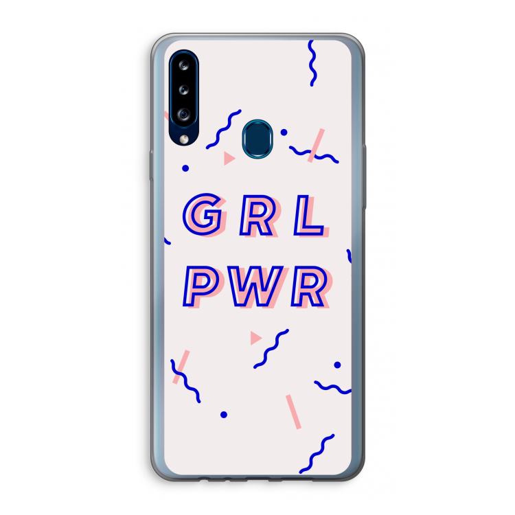 GRL PWR: Samsung Galaxy A20s Transparant Hoesje
