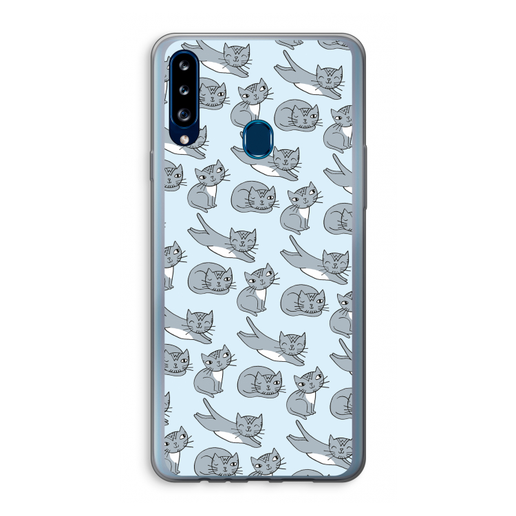 Poezen: Samsung Galaxy A20s Transparant Hoesje