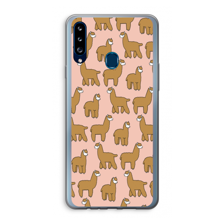 Alpacas: Samsung Galaxy A20s Transparant Hoesje