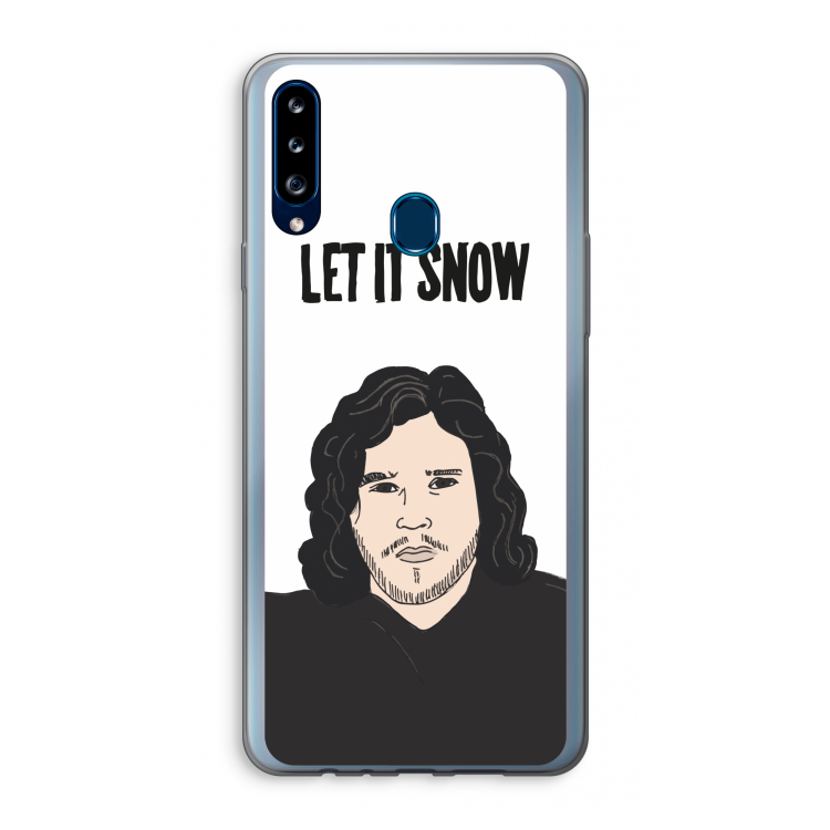 Let It Snow: Samsung Galaxy A20s Transparant Hoesje