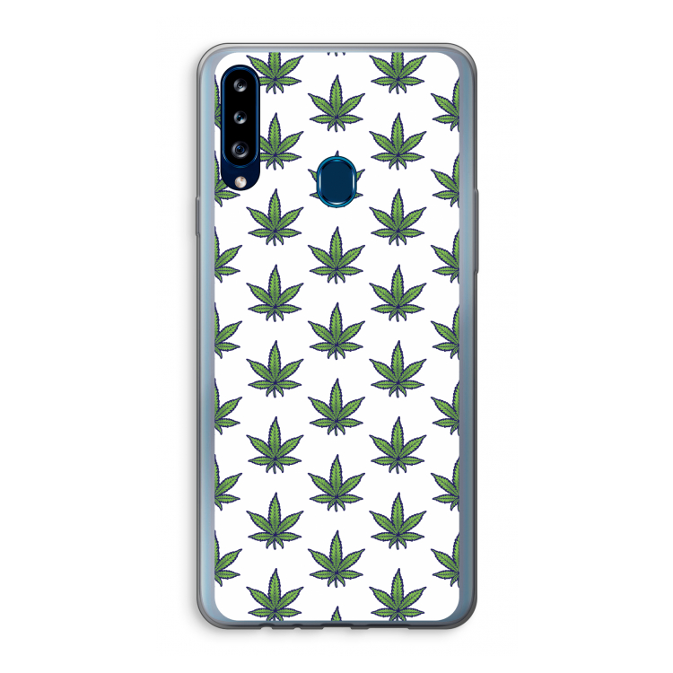 Weed: Samsung Galaxy A20s Transparant Hoesje