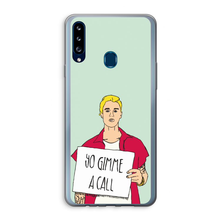 Gimme a call: Samsung Galaxy A20s Transparant Hoesje