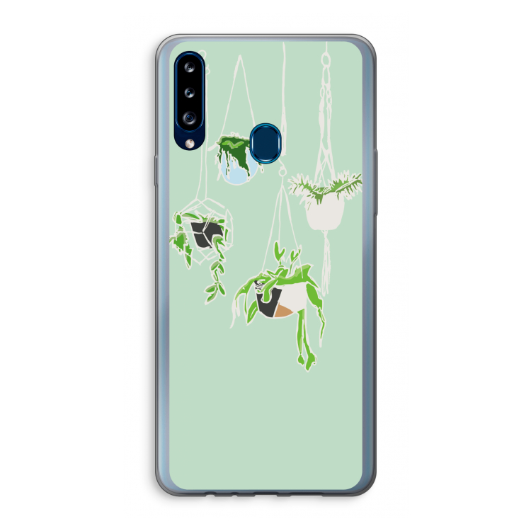 Hang In There: Samsung Galaxy A20s Transparant Hoesje