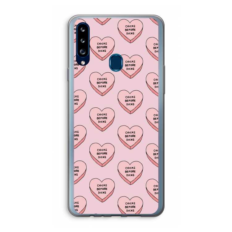 Chicks before dicks: Samsung Galaxy A20s Transparant Hoesje