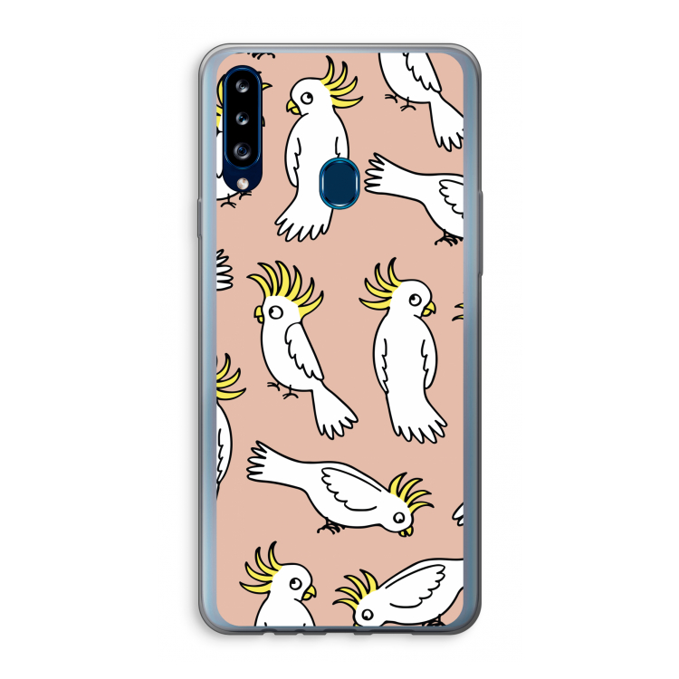 Papegaai: Samsung Galaxy A20s Transparant Hoesje