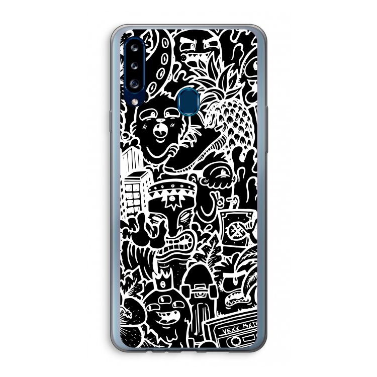 Vexx Black Mixtape: Samsung Galaxy A20s Transparant Hoesje
