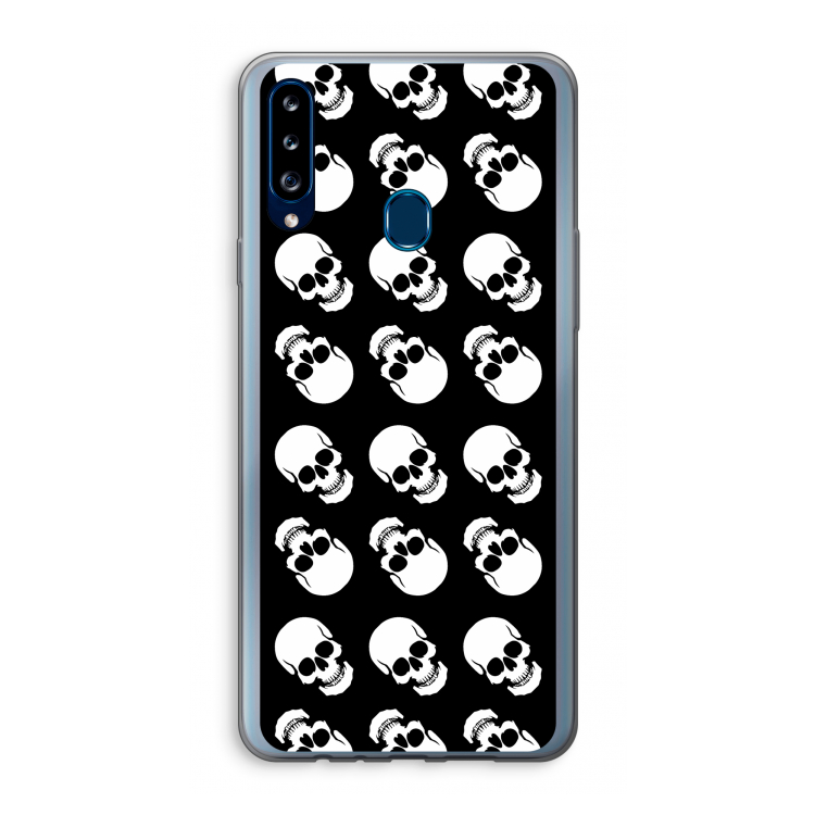 Musketon Skulls: Samsung Galaxy A20s Transparant Hoesje