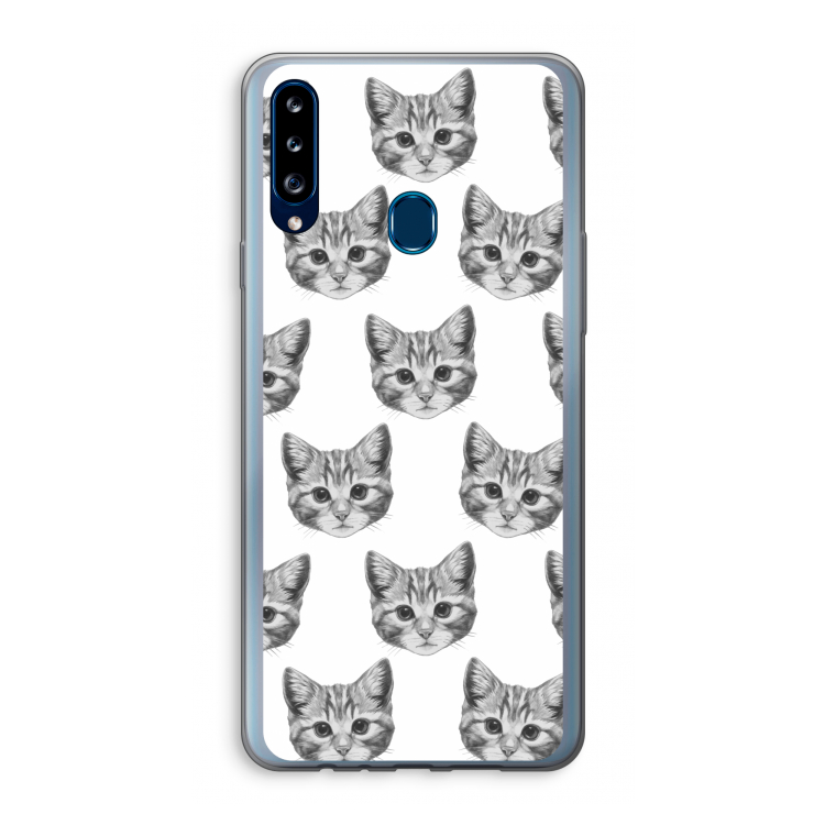 Kitten: Samsung Galaxy A20s Transparant Hoesje