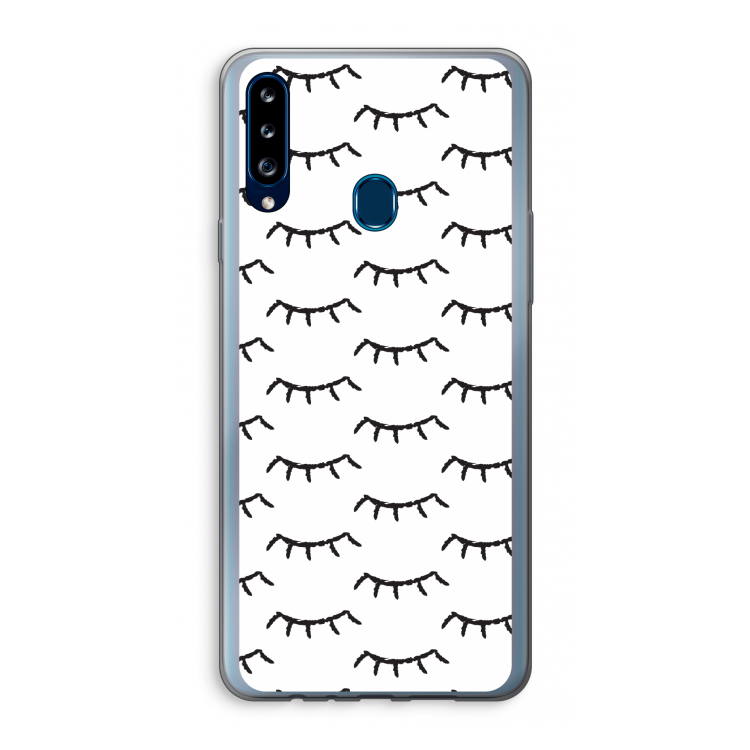 Wimpers: Samsung Galaxy A20s Transparant Hoesje