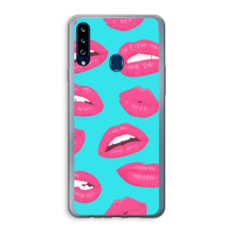 Bite my lip: Samsung Galaxy A20s Transparant Hoesje