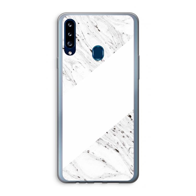 Biggest stripe: Samsung Galaxy A20s Transparant Hoesje