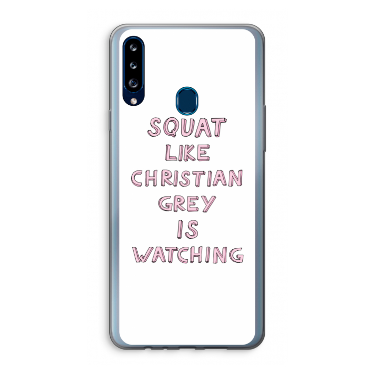 Christian Grey: Samsung Galaxy A20s Transparant Hoesje