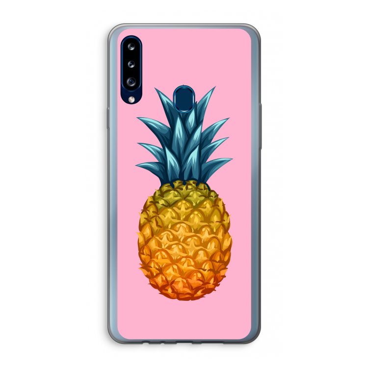 Grote ananas: Samsung Galaxy A20s Transparant Hoesje