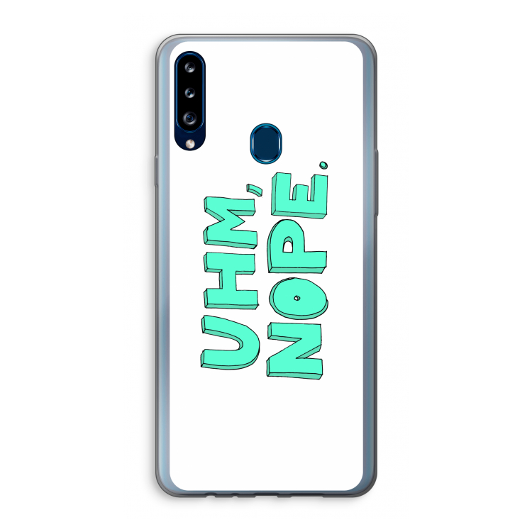 UHM, NOPE.: Samsung Galaxy A20s Transparant Hoesje