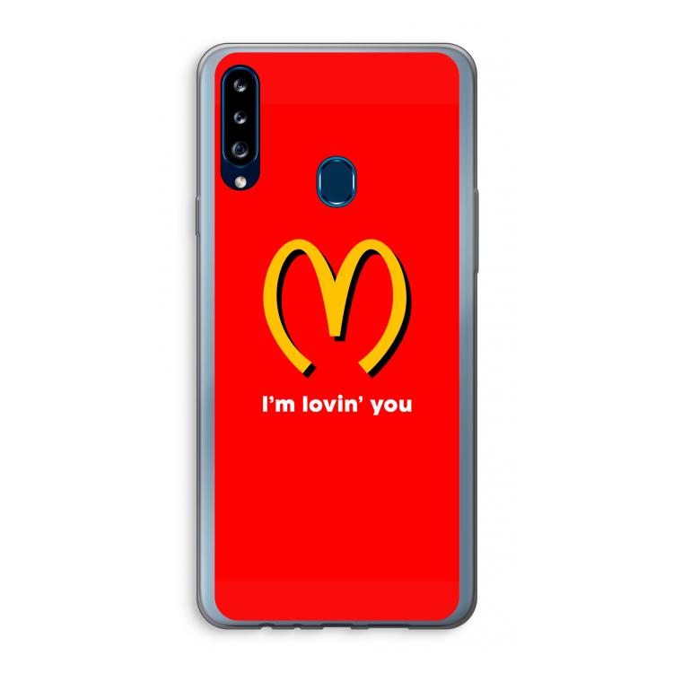 I'm lovin' you: Samsung Galaxy A20s Transparant Hoesje