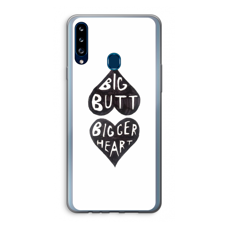 Big butt bigger heart: Samsung Galaxy A20s Transparant Hoesje