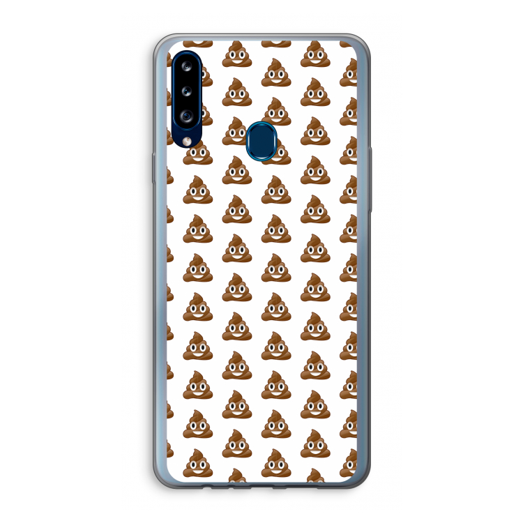 Poop emoji: Samsung Galaxy A20s Transparant Hoesje